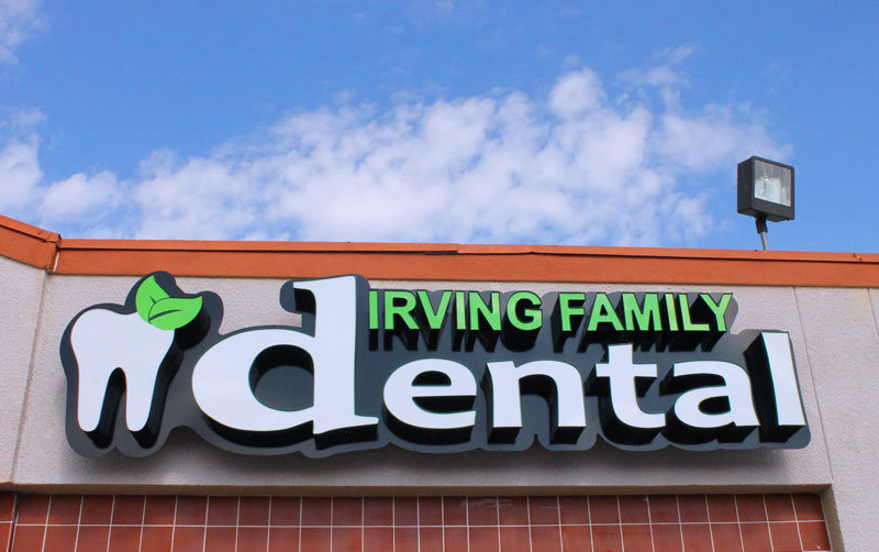 Irving Family Dental Signage